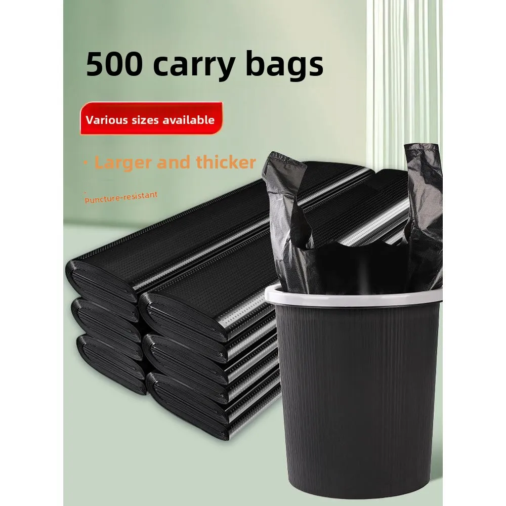 thickened-handheld-kitchen-plastic-garbage-bags-black-vest-type-for-home-use-student-dormitory-affordable-large-size