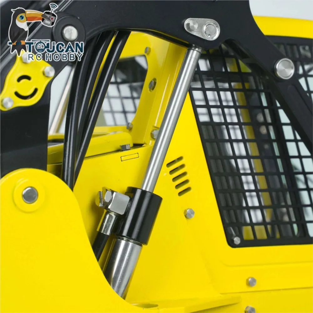 Jouets LESU 1/14 RC chargeur hydraulique en métal Aoue LT5 assemblé peint dérapage camion sur chenilles lumière son modèle de voiture Machine