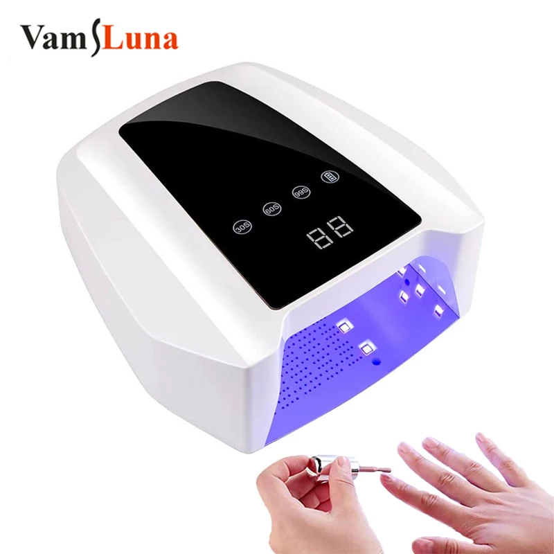 72w UV Gel Nail Lamp LED Purple Light Dryer Nail Light Therapy Machine Intelligent Sensor Wireless Charging Fast Drying Light