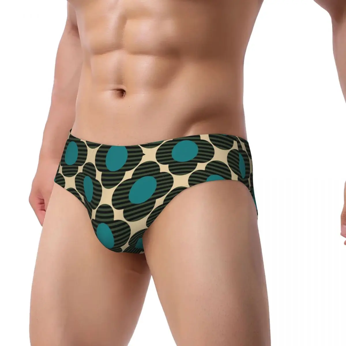 Custom Orla Kiely Flower Stem Briefs Underwear Men Comfortable Stretch Scandinavian Flowers Underpants