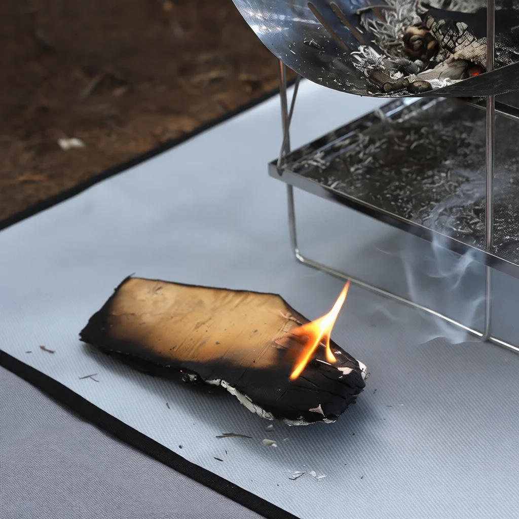 Outdoor BBQ Fireproof Mat Heat Resistant Silicone Pad Picnic Grill Protective Blanket Flame Retardant Base Layer