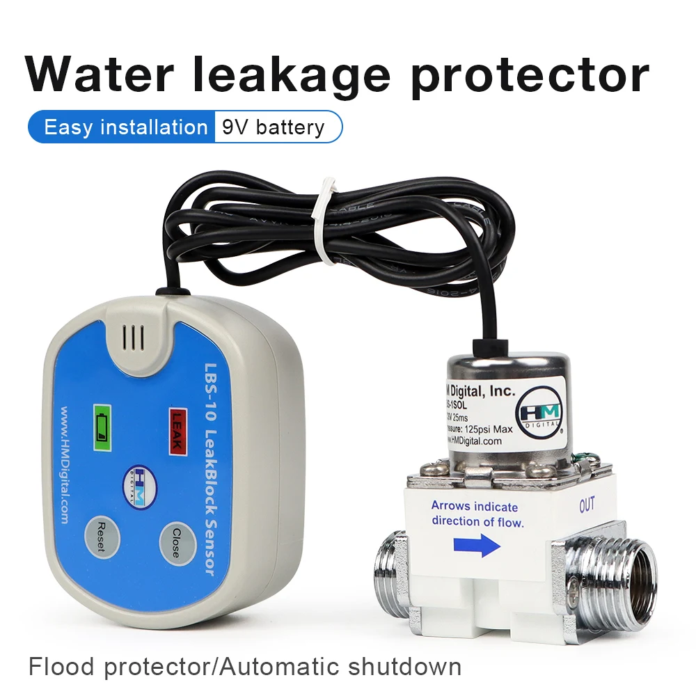

HM Water Leak Block Sensor Water Leakage Protector Flood Leak Detector Filter System Leakage Alarm Smart Automatic Shutoff Valve
