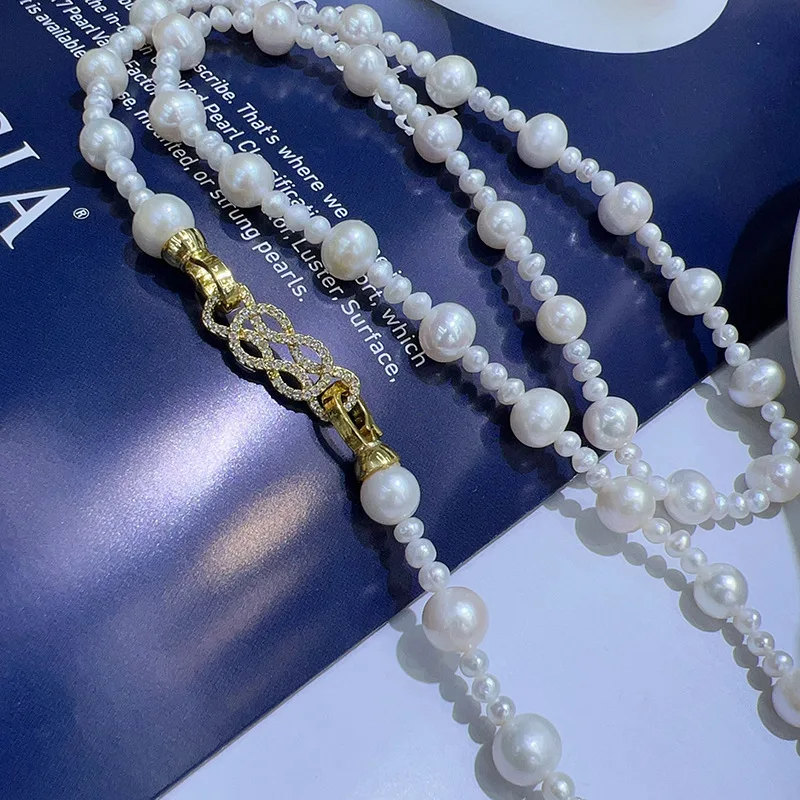 Domestic Pearl New Korean Version Necklace Layered Light Luxury High-end Clavicle Chain Versatile Simple Spring Summer Necklace