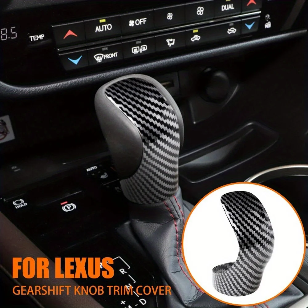 1pcs For Lexus IS250/350/200T 2014 2015 2016 2017 2018 2019 2020-2021 Carbon Fiber ABS Shift Knob Trim Cover Trim