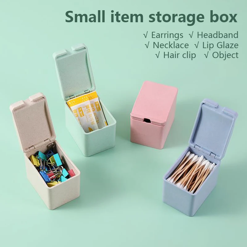 Dental Floss Holder Cotton Swab Box Plastic Storage Box Bathroom Jar Makeup Organizer Hair Accessories Organizing Box