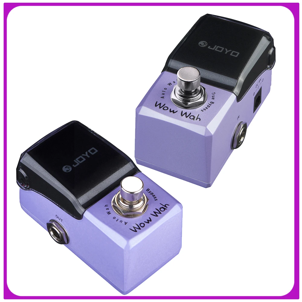 Pedal de Efecto para Guitarra JOYO JF-322 WOW WAH Auto-wah, Pedal Wah Dinámico de Amplio Rango con Perillas Sens/Bias/Decay/Reso