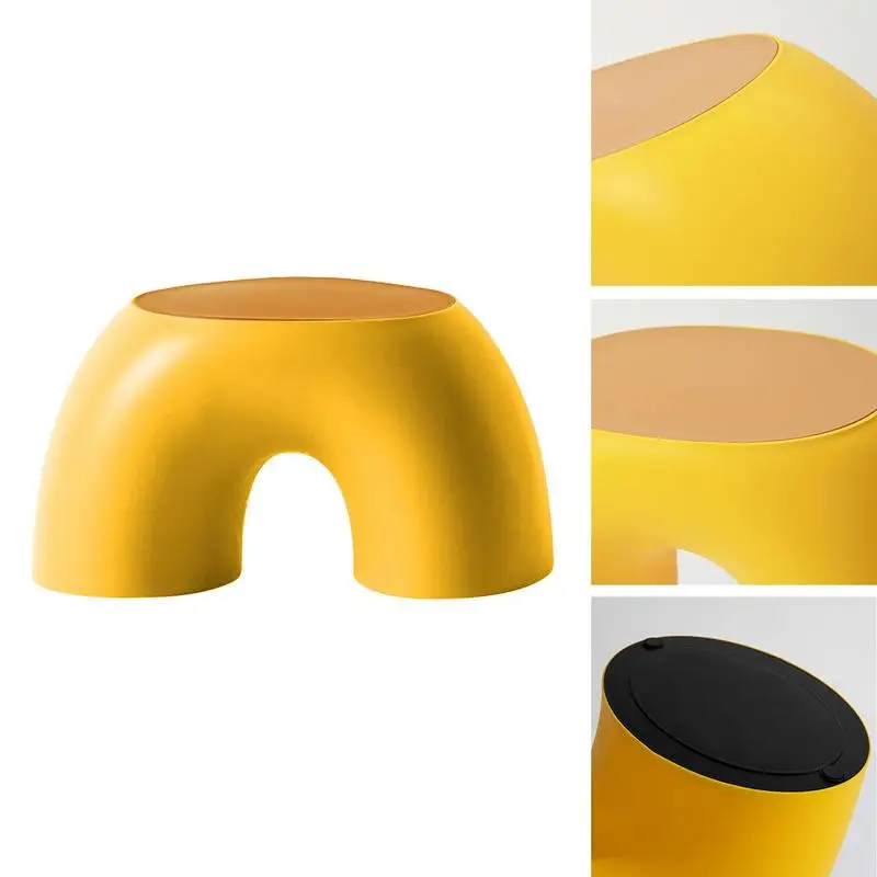 Rainbow Designed Small Stool Half Round Rainbow Stool Children's Stools and Chairs Comfortable Non-Slip Simple Ring Small Bench