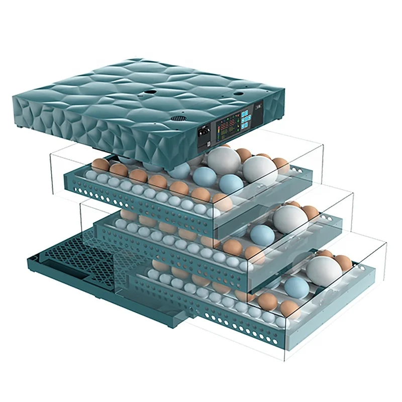 

YIWAN wholesale home use 64-320 eggs chicken hatchery machine 128 egg incubator for sale