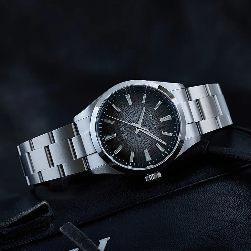 Baltany 39 مللي متر NH38 التلقائي فستان ساعات رجالية BGW9 مضيئة 20Bar سوار الفولاذ المقاوم للصدأ ثلاثية الأبعاد المدخن الهاتفي ساعة رياضية للرجال