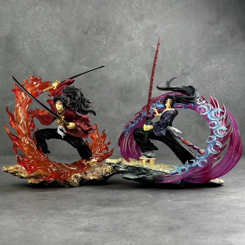 Demon Slayer Gk batalla feroz Kokushibo Vs Yoriichi Tsugikuni modelo figura luminiscente caja de ordenador de escritorio ornamento juguete para regalo