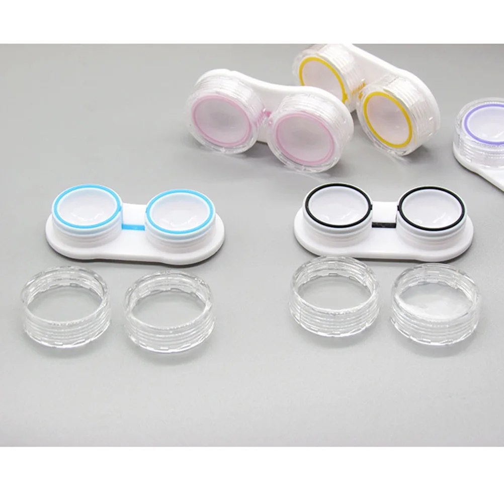 

15pcs Invisible Lens Case Leak-Proof Transparent Portable Travel Storage Clamshell Design Lens Holder Container