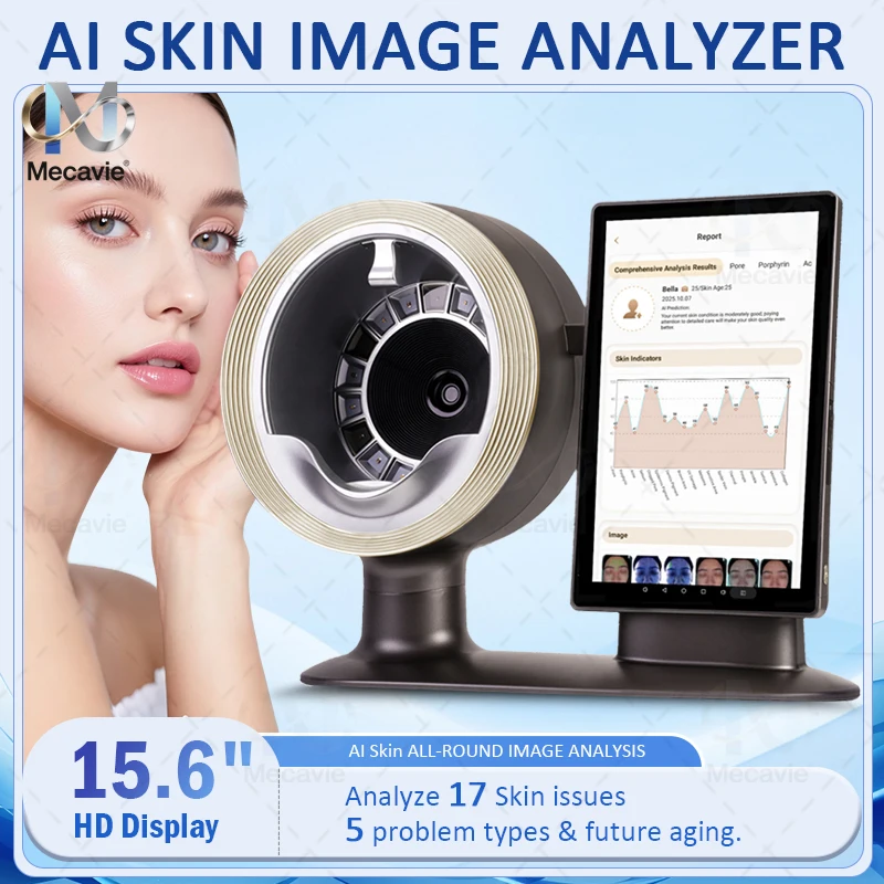 Nowy analizator skóry twarzy 3D Multi Spectrum z inteligentną detekcją AI, skaner analizy skóry, nieinwazyjny, profesjonalny do salonów kosmetycznych