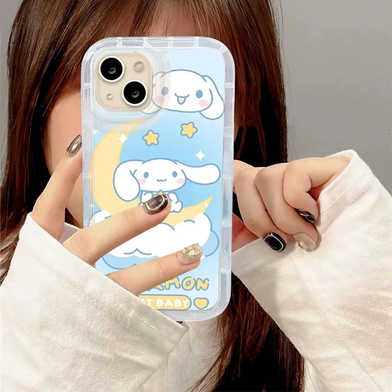 سانريو كورومي سينامورول حافظة هاتف شفافة لهاتف سامسونج جالاكسي S24 S25 Ultra S23 S22 Plus S21 S20 FE A15 A35 A55 A54 5G #4