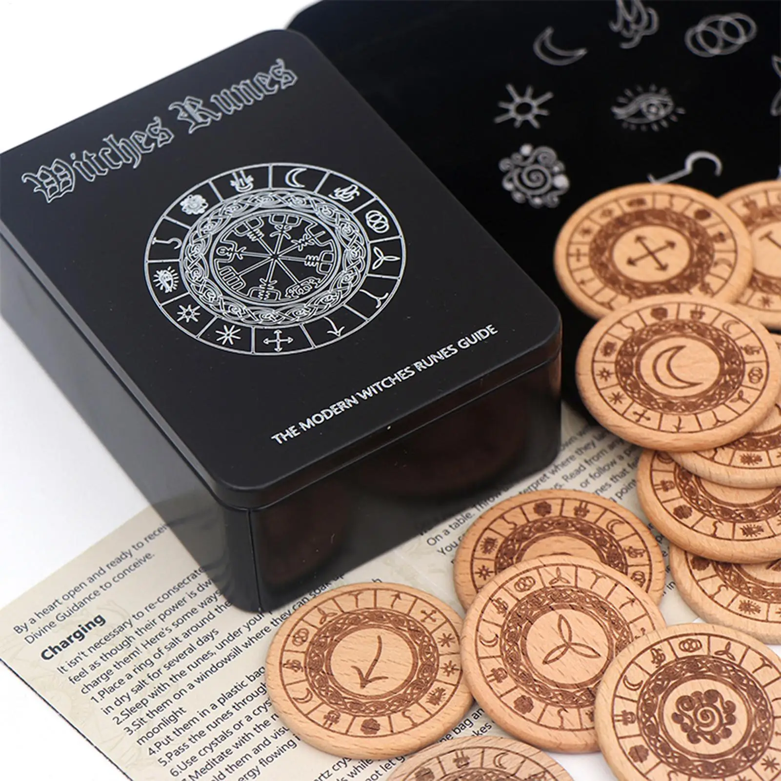 

Runes For Beginners 14 Pieces Wooden Spiritual Divination Tools Witch Supplies For Birthdays Family Gatherings Friends Adventure