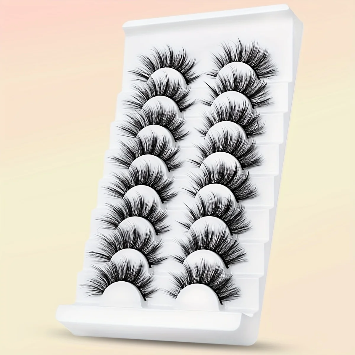 SEXYSHEEP 8pairs 3D Faux Mink Lashes Natural False Eyelashes Fluffy Fake Lashes Makeup Eyelash Extension Bulk Wholesale