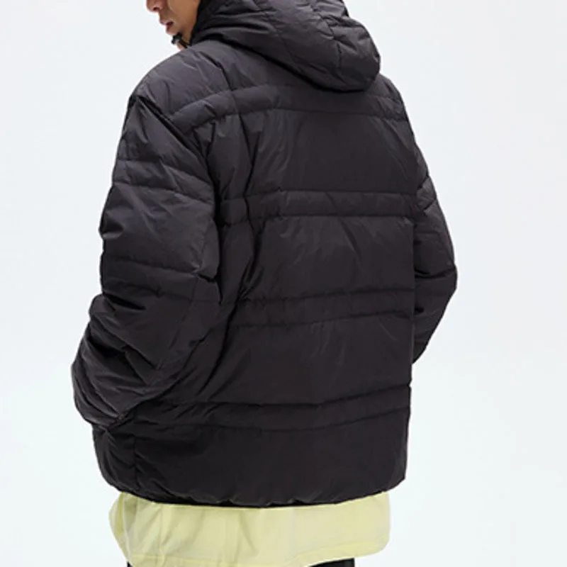 HKSH 2025 Winter New Women's Down Coat Detachable Hooded Zipper Solid Color Waterproof Unisex Outdoor Sporty Warm Jacket HK14707