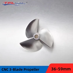 TFL 3 Blade O-Series CNC 1.4 Pitch Aperture Dia 36mm-59mm Aluminium Propeller for Electric RC boat