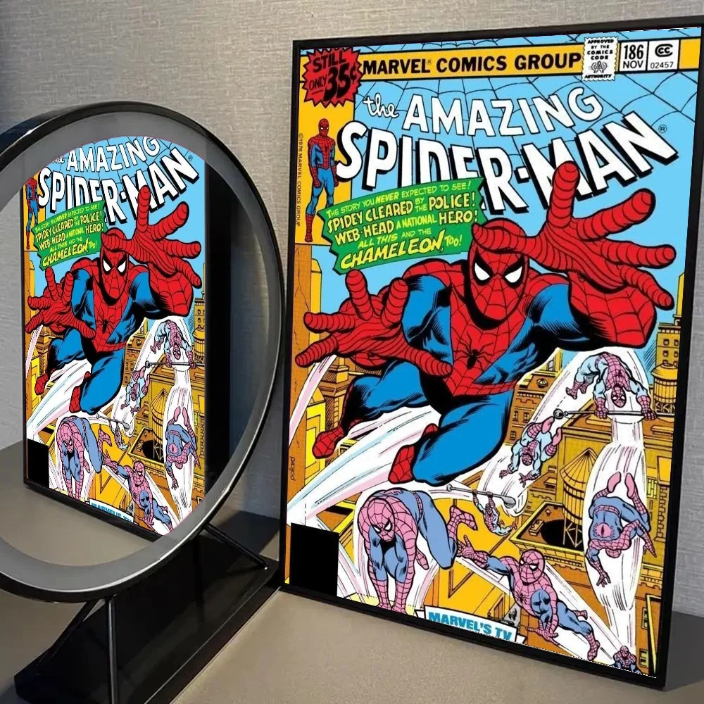 Marvel Film Spider-Man Wandkunst Poster Klassischer Superheld Avengers Heimdekoration Leinwandbild Kunstdruck Wandbild Geschenk