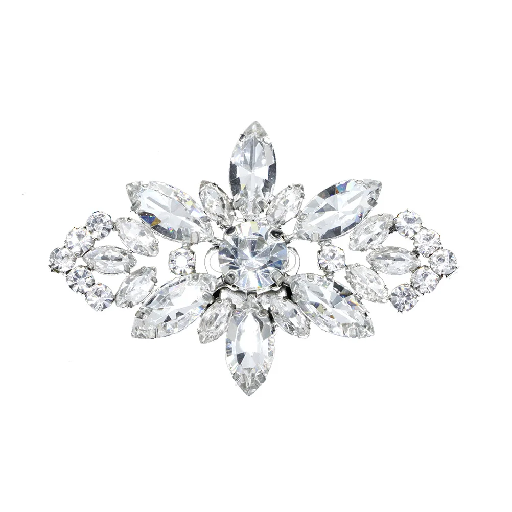 

2Pcs Rhinestone Shoe Clips Metal Crystal Flower Wedding Party Decoration for Bride High Heels Flats Boots Pumps Shiny Sparkle