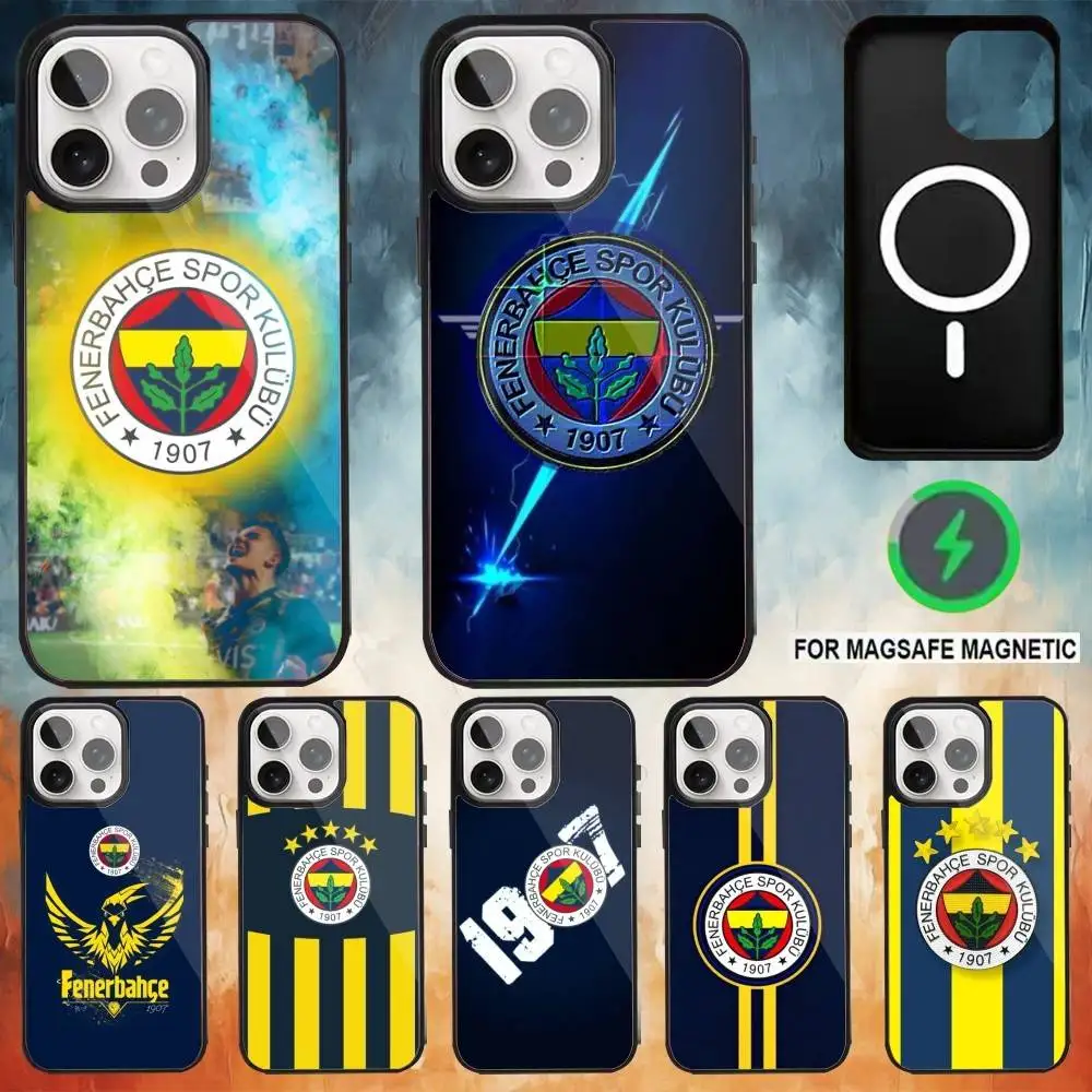 

Club T-Turkey Fenerbahce-E Phone Case For iPhone 17 16 15 14 13 12 Pro Max Plus for Magsafe Mirror Wireless Magnetic Cover