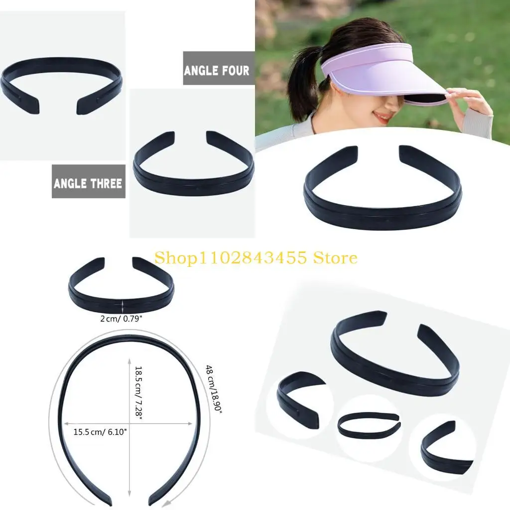 

49MC гладкая пластиковая основа для повязок на голову для женщин без зубов, дизайн DIY Craft пустая широкая пластиковая рамка на