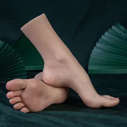 Sexy Foot Mannequin Model Female Shooting Props Foot Fetish Simulation Silicone liquido con suole piegate in Tose ossee e polso