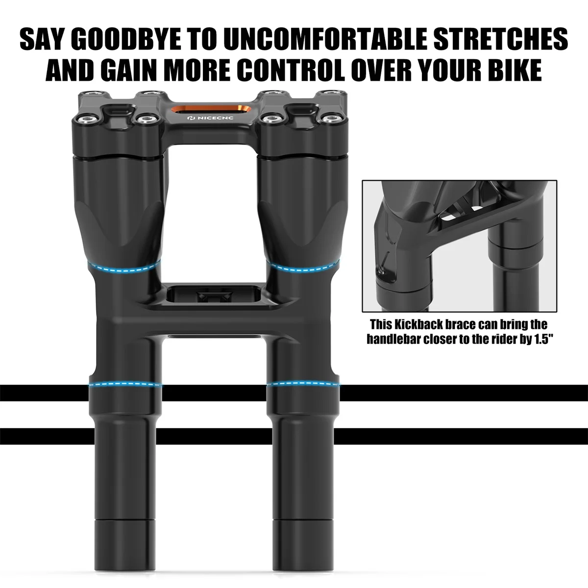 For Harley Street Glide /Special FLHX 2006-2023 NICECNC Handlebar Risers CVO Street Glide Ultra Limited FLHTK Tri Glide Ultra