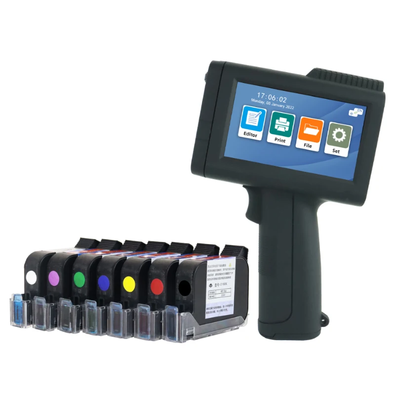 High Quality M10 Small Handheld Inkjet Printer Ribbon Batch Code Machine for Batch Bottles Boxes Leather Printers