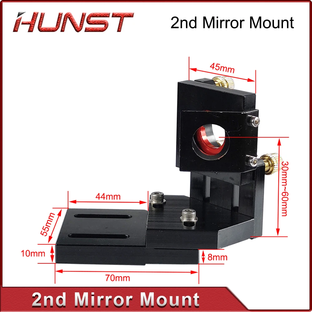 Imagem -04 - Black Laser Lens Integrative Mount For Lase Engraving Cutting Machine 25 mm segundo Laser Mount Mirror Hunst-co2