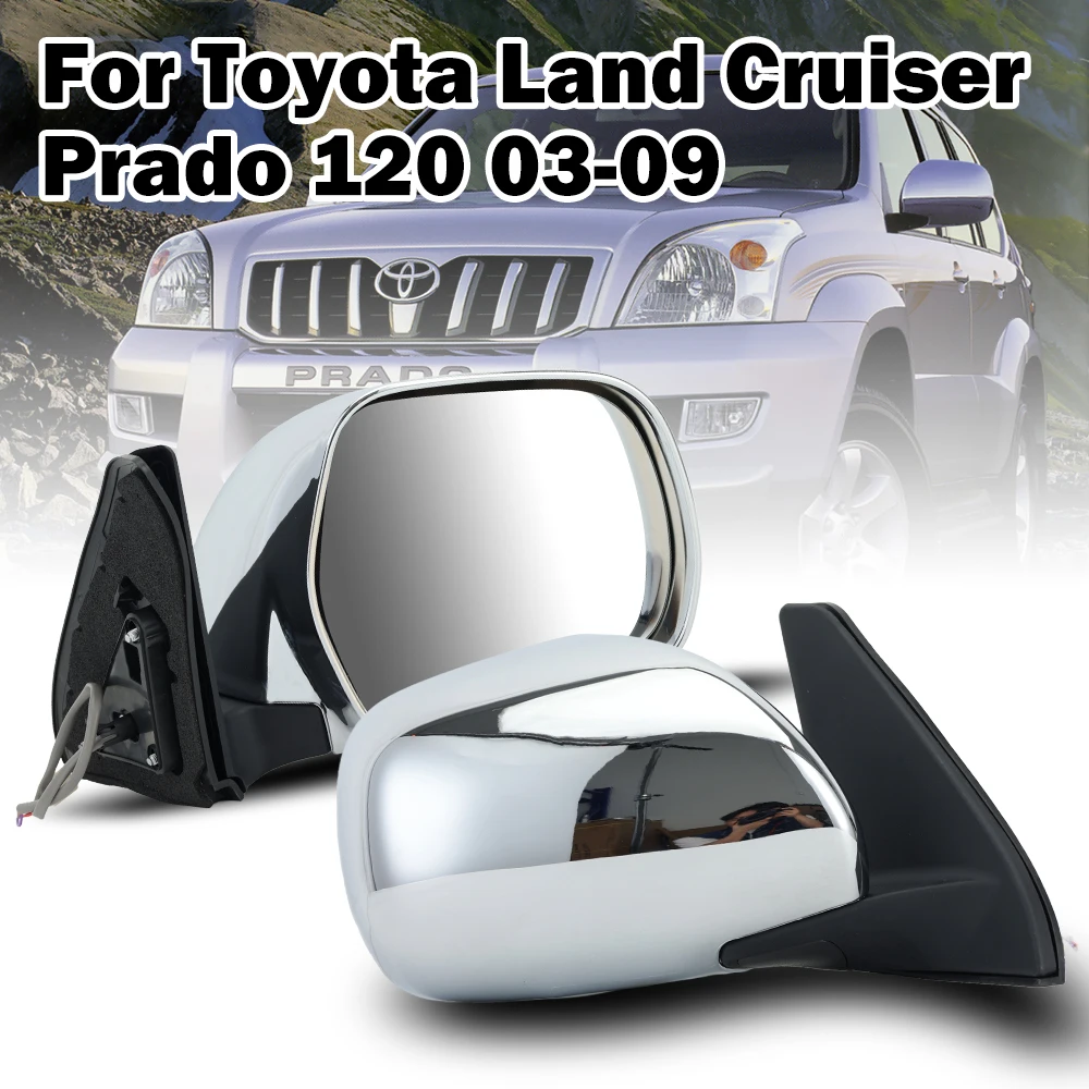 

Rearview Mirror Assembly For Toyota Land Cruiser Prado 120 2003-2009 Wing Door Mirror With Blind Spot Car Accessories