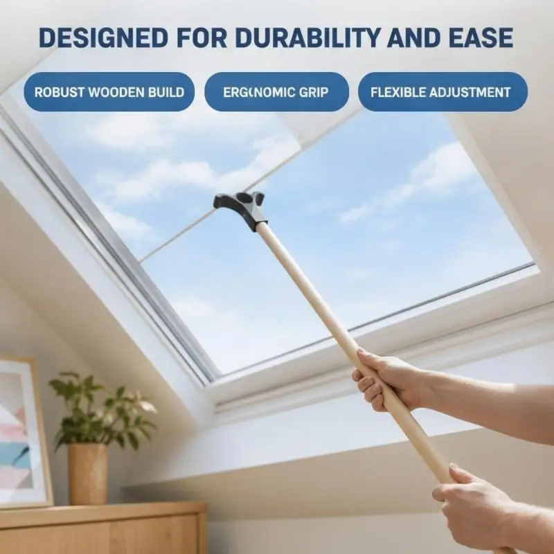 3 In 1 Roof Window Opening Hook Vent Blind Control Accessory Fit 24mm Sweep Handle Window Hardware 1Pc