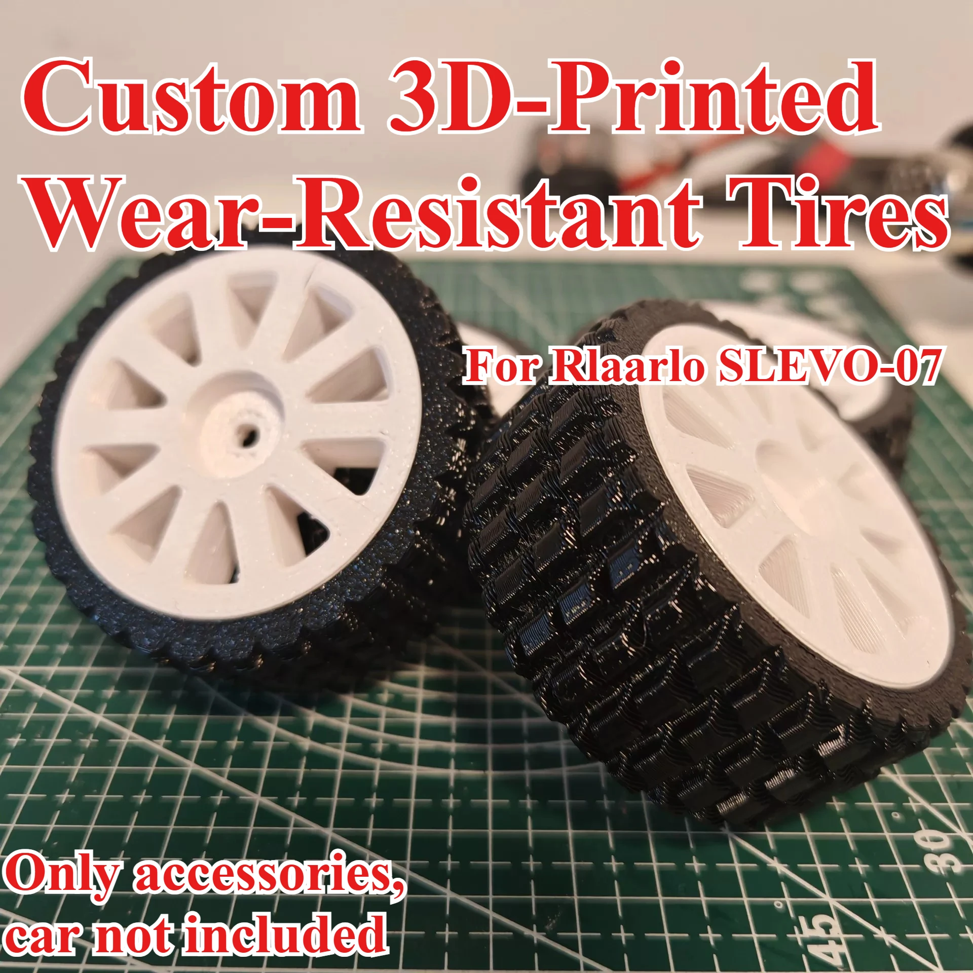 Custom Wear‑Resistant Offroad TPU 3D Printed Tire For 1/7 Rlaarlo SLEVO‑07 RC Rally Car Performance Modification Upgrade Parts