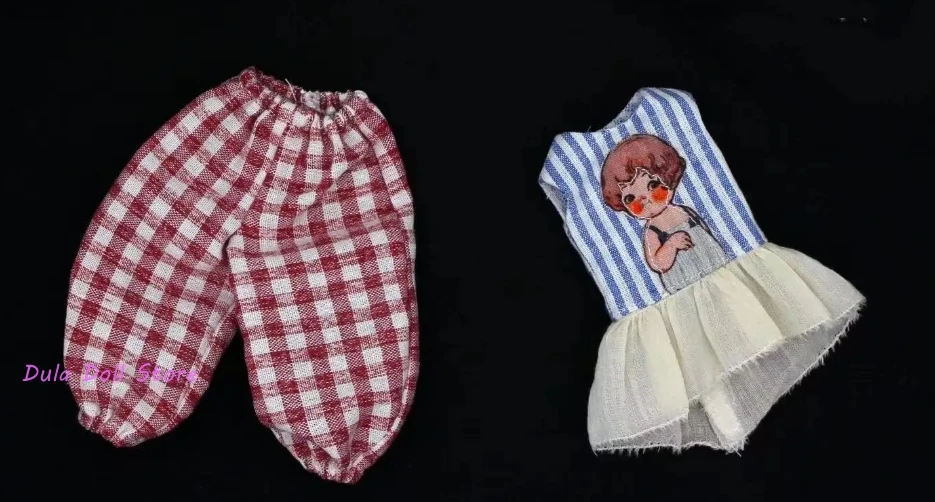 

2026 Dula Doll Clothes Dress Striped top plaid pants set Blythe ob24 ob22 Azone Licca Josh 1/6 Doll Accessories