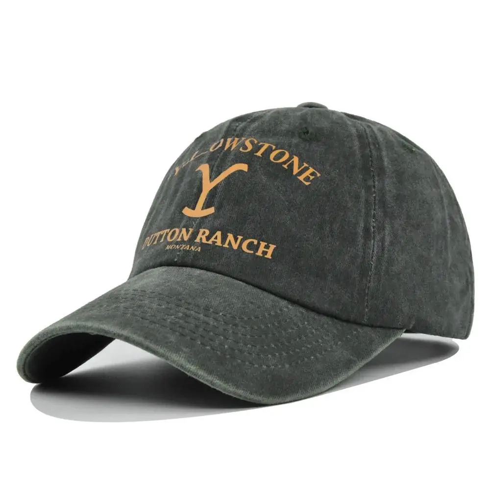 Trendy Yellowstone Dutton Ranch Baseball Cap Washed UV Protection Sports Hat Snapback Hat