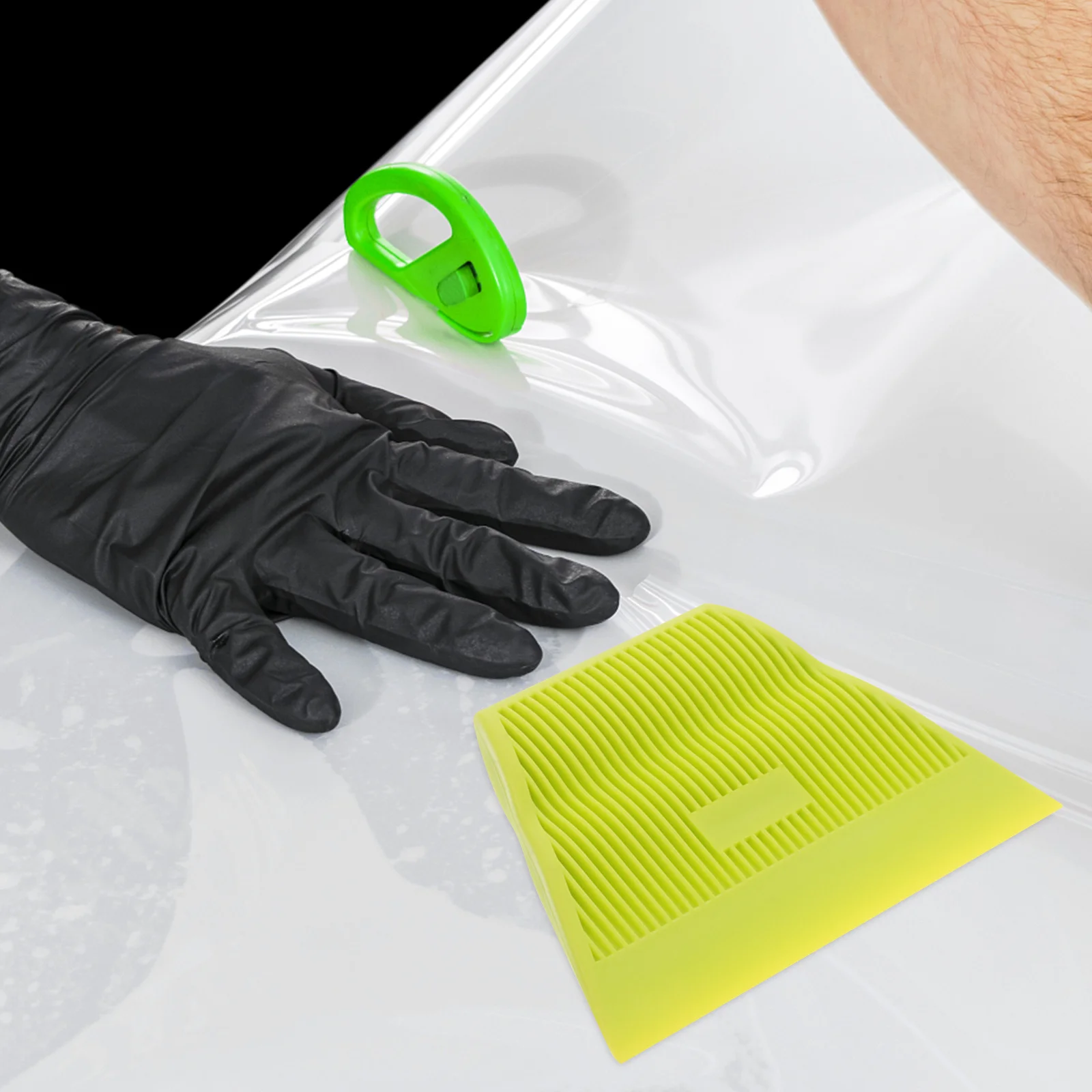 

Car Wrap Squeegee Plastic Film Application Scraper Tool Soft Trapezoidal Edge for Auto Film Vinyl Wallpaper Wrapping and