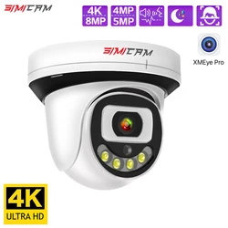 SIMICAM 4K 보안 IP 카메라 감시 POE, 12V, 8MP, 5MP, 4MP, 양방향 오디오 컬러, 나이트 비전, Onvif AI 스마트 알람, Xmeye