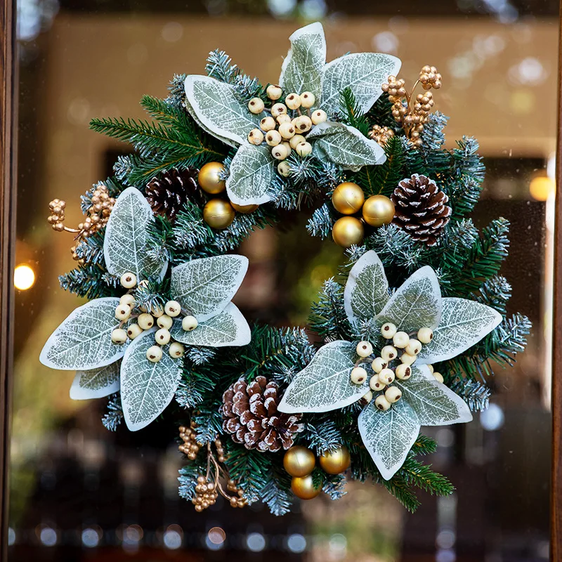 منتج جديد محاكاة عيد الميلاد الروطان زهرة مشهد حفلة الديكور الروطان الفاكهة الحمراء الأمريكية