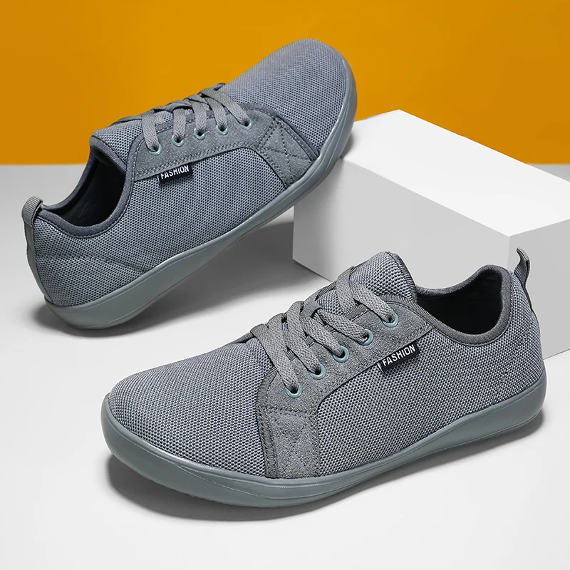 Mens Barefoot Shoes with Wide Toe Box Minimalist Sneakers for Fitness Cross Training Casual Wear and Large Size Comfort