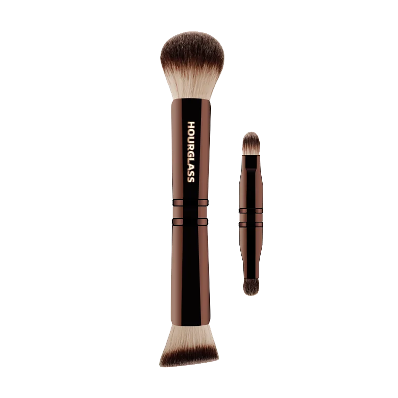 Zandloper Make-up Kwast - Nr. 24 Vierkoppige Multifunctionele Borstel Losse Poeder Foundation Concealer Oogschaduw Verborgen Make-up Kwast