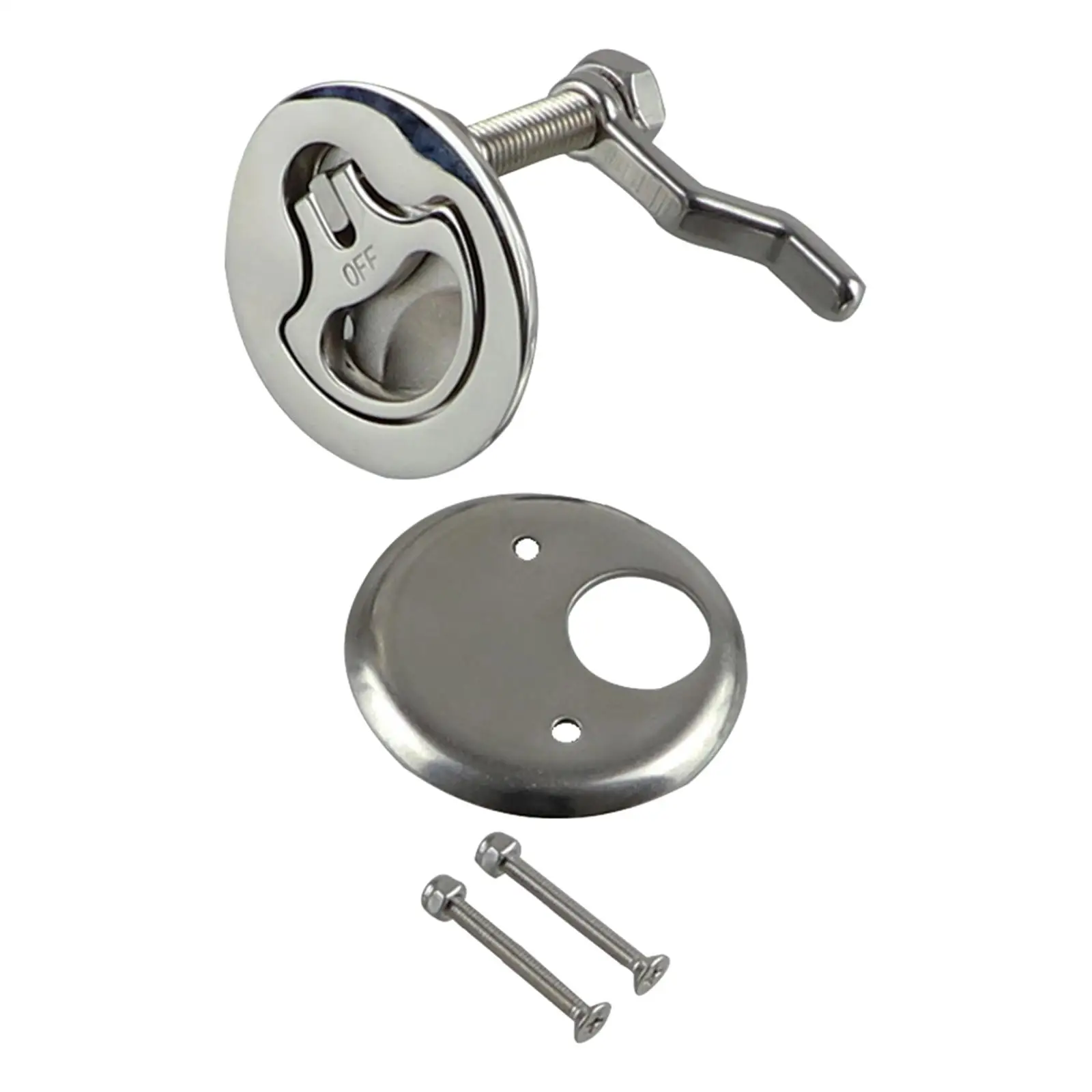 Boat cam Latch Lift Ring Stainless Steel with Back Plate Turning Lock Boat Lid