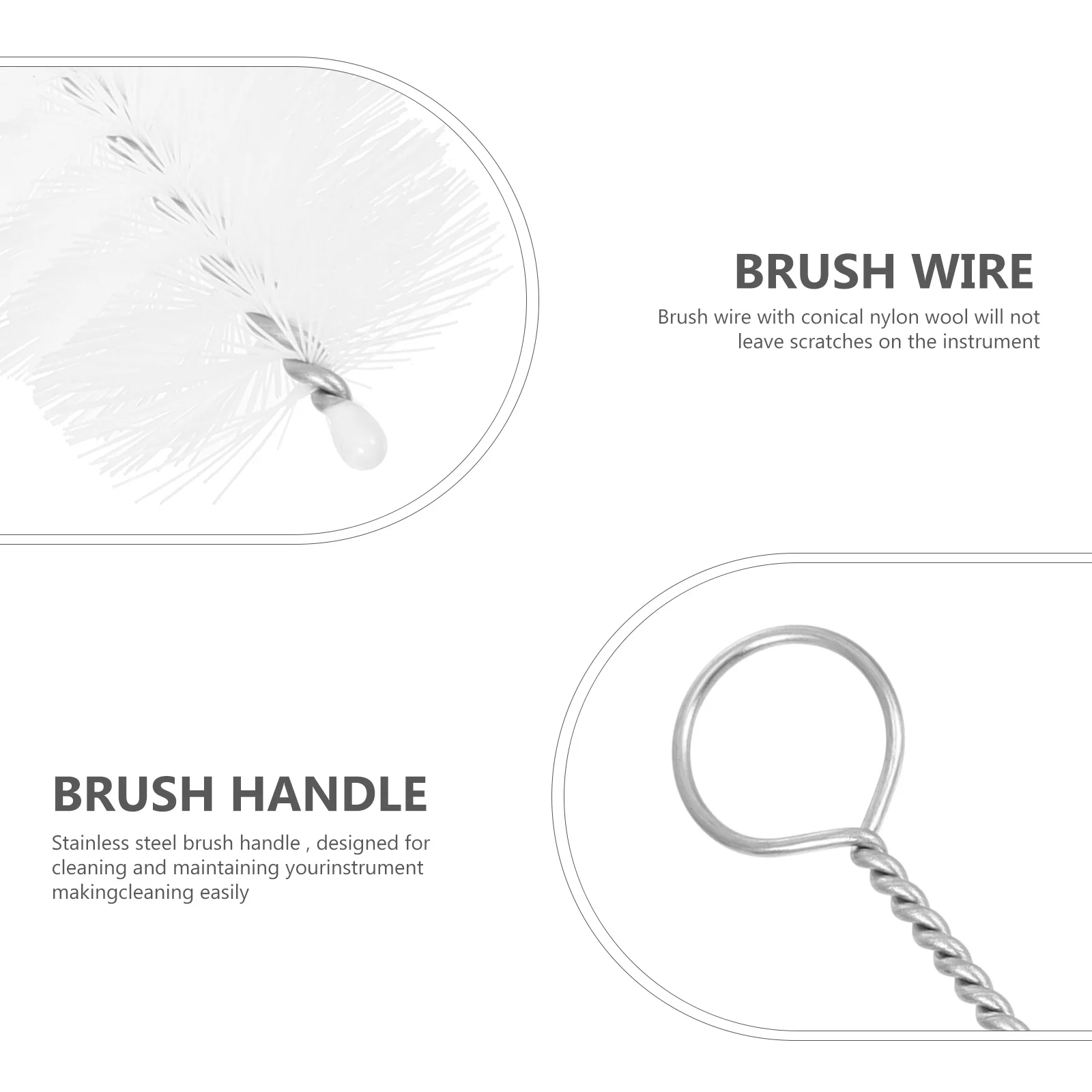 

1 комплект щеток для ухода за музыкальными инструментами, компактный дизайн, долговечный материал, идеальный подарок для музыкантов, саксофонистов, трубистов