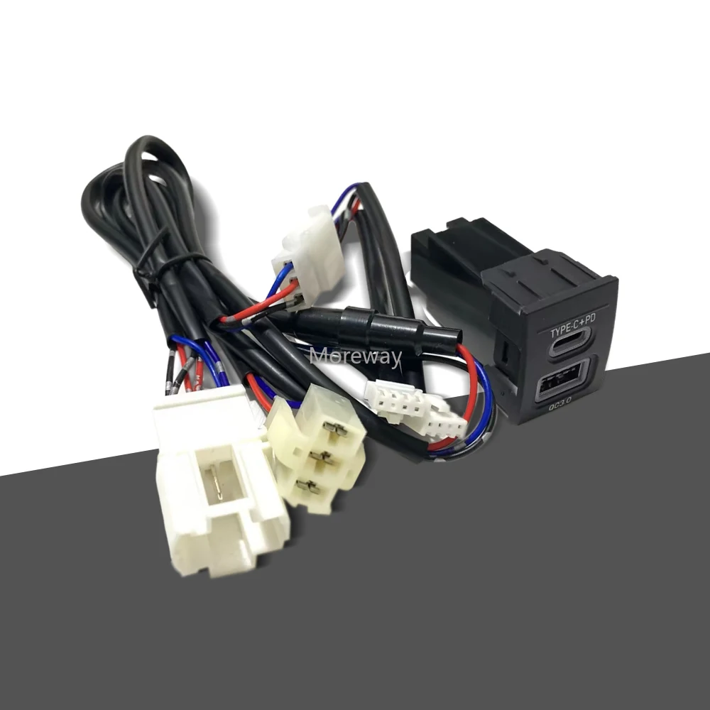 12 فولت شحن سريع منافذ مزدوجة USB Type-C PD شاحن ذكي واجهة المقبس لفولكس واجن بولو 2004 2007 2009 ضبط داخلي