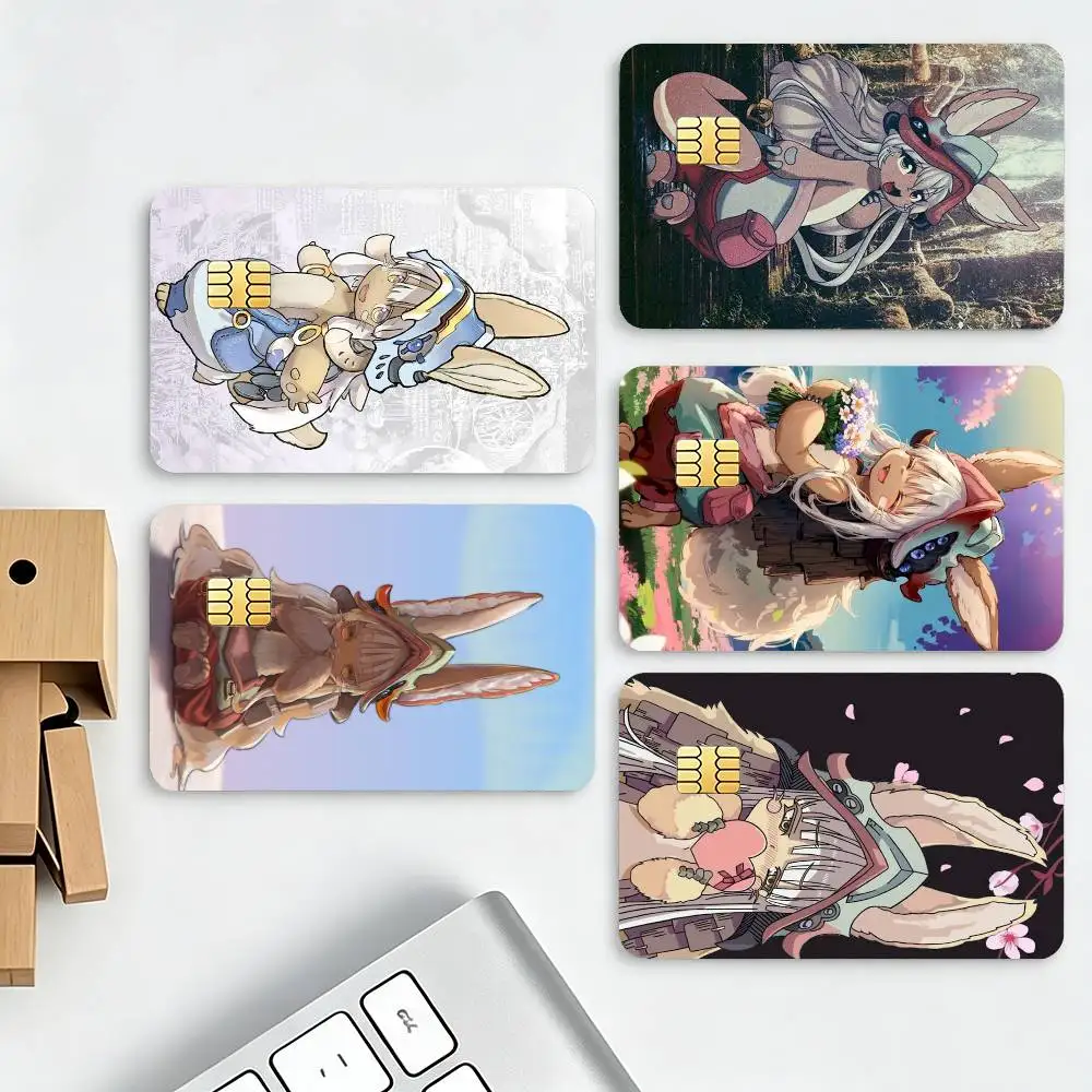 Made in Abyss Cute Nanachi HD Waterproof Credit Card Stickers Silicone Decals For Chip Game Cards Gift