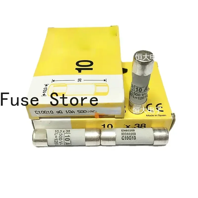 2PCS GG/gL 10 * 38mm C10G10 Brand New Imported Fuse, Original Fuse 10A 500V