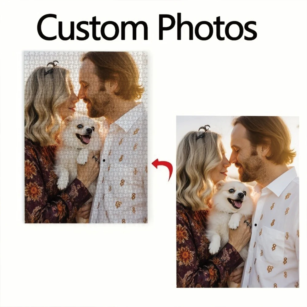 35/300/500/1017pcs Personalized Custom Photo Puzzle Couple Photos Family Memories Personalized Gifts For Women/Men