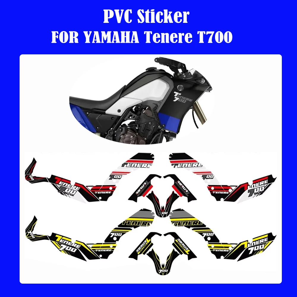 

Motorcycle Fuel Tank Stickers Pad Decal Set Kit Protector Trunk Luggage FOR YAMAHA Tenere T700 XTZ 700 2019 2020 2021 2022