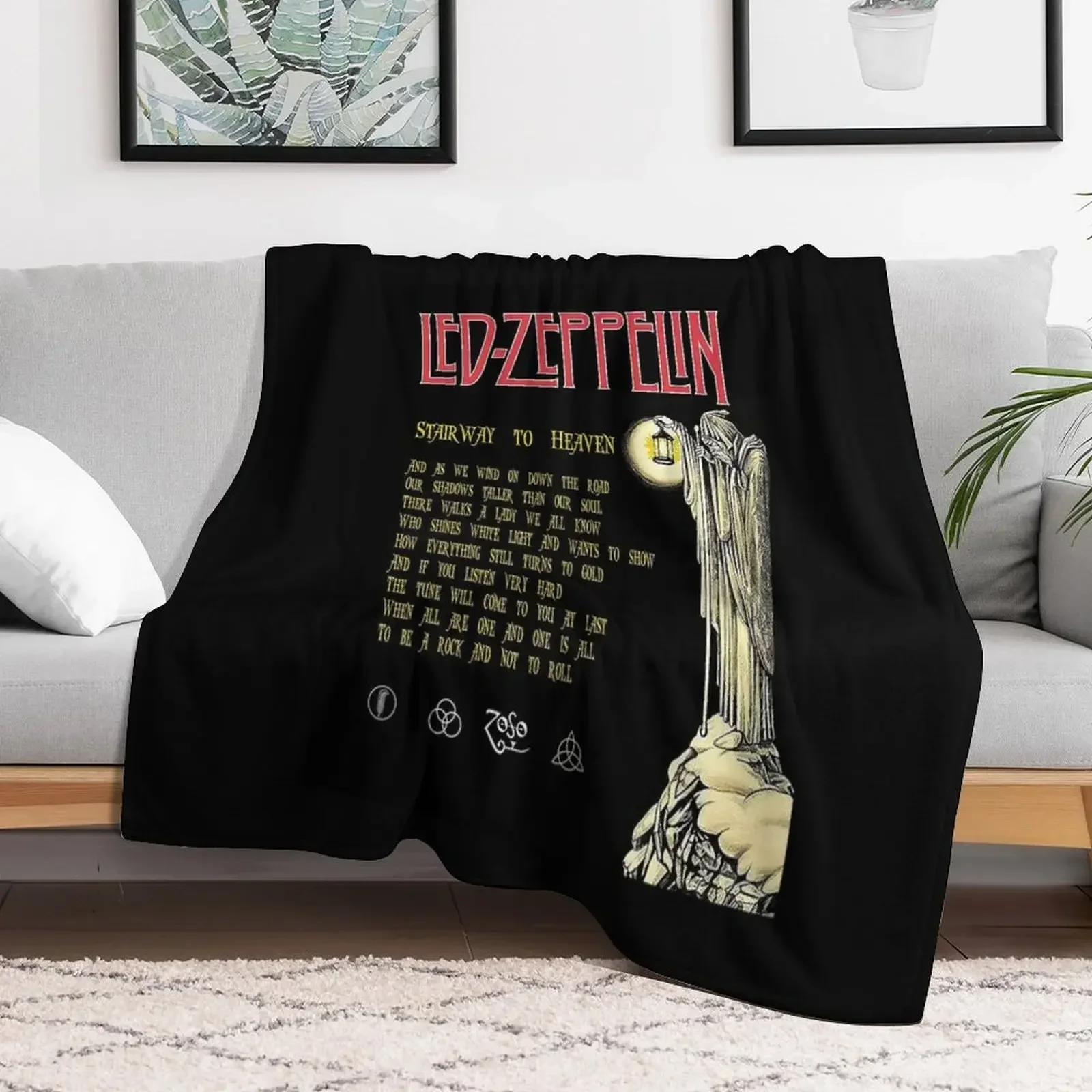 

Stairway To Heaven Song Lyrics Poster - Stairway To Heaven Album Throw Blanket Weighted Thins Sofa Throw Custom Blankets