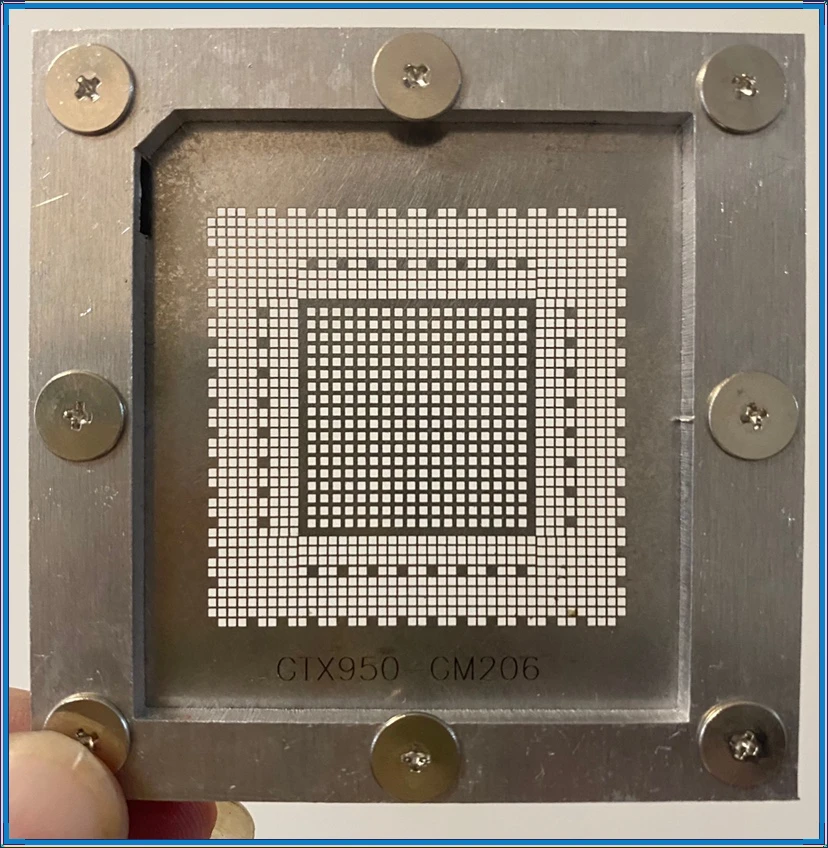 

GTX960 GTX950 GTX660TI GTX660 GTX650 GM206-251-A1 GM206-250-A1 GM206-300-A1 GM206-150-A1 N14E-GS-A1 BGA reballing stencil