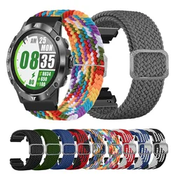20 22 26 mm Braided Nylon Strap For Garmin Fenix 8 7S 6S 5S 7 7X 6 6X Pro 5 5X Elastic Wrist Band Garmin EPIX Enduro Bracelet