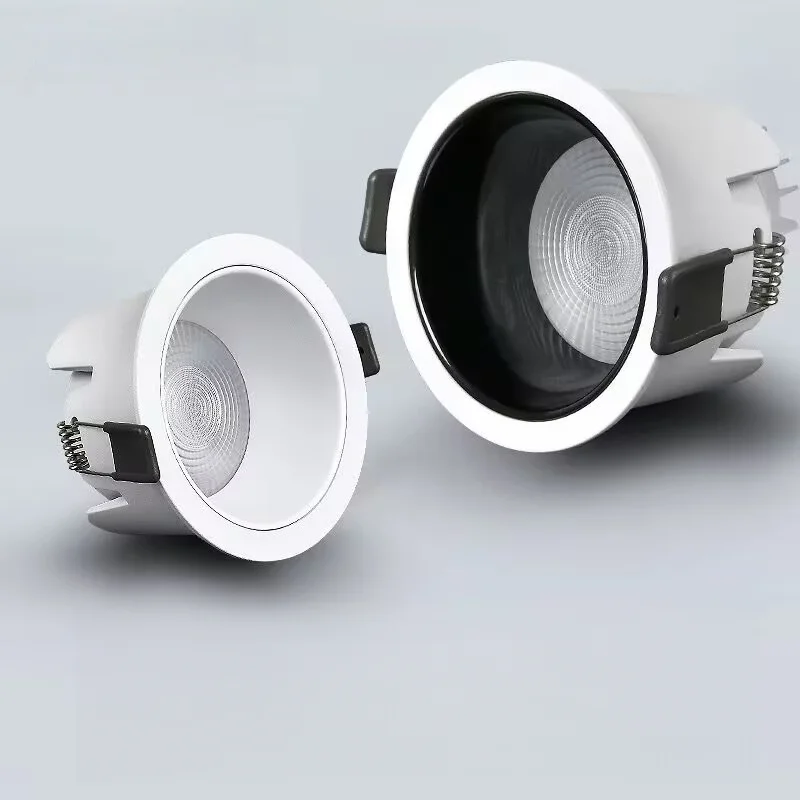 Anti Glare Recessed Spot lights Embedded Ceiling Downlights Dimmable OSRAM COB Aluminum AC110-230V Led Drive Home Living Room